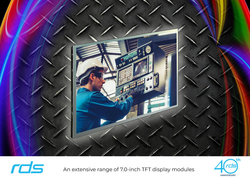 RDS offers extensive range of 7.0-inch TFT display modules